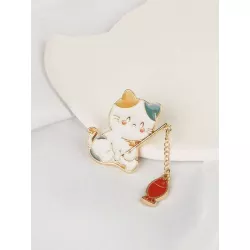 2 piezas/set Broche con diseño de gato