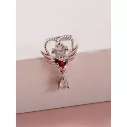 Tachuela de nariz con diseño de alas y zirconia cúbica unisex moda punk joyería piercing cuerpo