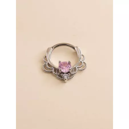 Anillo de acero inoxidable para la nariz con decoración de Zirconia cúbica a la moda para hombres y mujeres, joyería para el cue