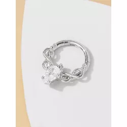 Aro para la nariz zirconia cúbica con diseño de rana de acero inoxidable popular perforación Joya de cuerpo regalo para mujeres