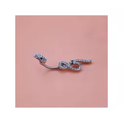 1 pieza de moda casual con diamante de imitación serpiente ombligo Anillo para mujeres , fiesta Accesorio