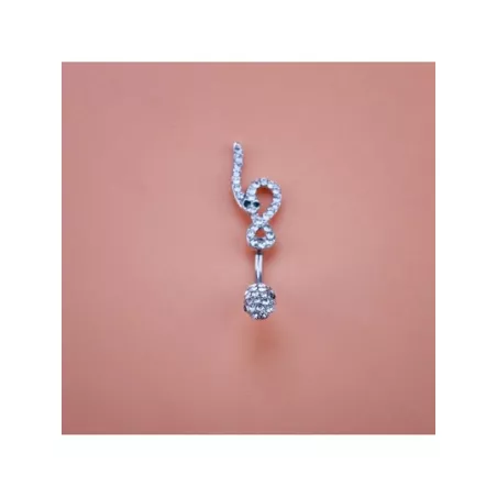 1 pieza de moda casual con diamante de imitación serpiente ombligo Anillo para mujeres , fiesta Accesorio