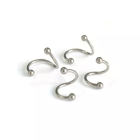 18 piezas 16G girante espiral Anillos de labios aros de acero inoxidable Arete anillos aro Joyas perforantes 10mm