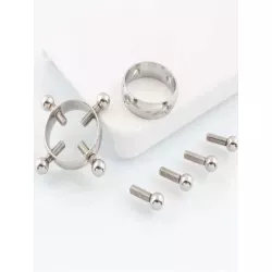 2 piezas Anillos de pezón de acero inoxidable círculo no-piercing , plata , adecuado para mujeres uso diario