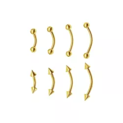 8 piezas 16G Joya para piercing corporal Set para nariz , pulpa , labio , , oreja , ceja , industrial perforación , Kit incluido