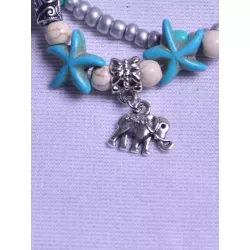 Pulsera tobillera con cuenta loto detalle con diseño de redondo