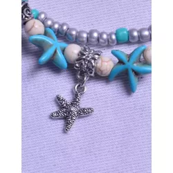 Pulsera tobillera con cuenta loto detalle con diseño de redondo