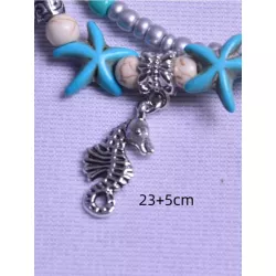 Pulsera tobillera con cuenta loto detalle con diseño de redondo