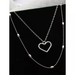 1 set Cadena tobillera de moda con adorno de corazón para mujeres para decoración diaria