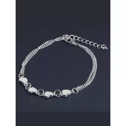 1 set Cadena tobillera de moda con adorno de corazón para mujeres para decoración diaria