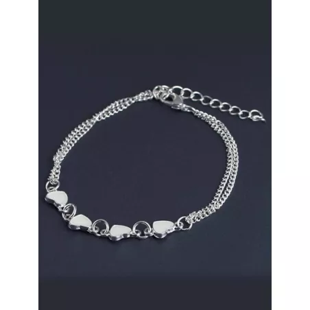 1 set Cadena tobillera de moda con adorno de corazón para mujeres para decoración diaria