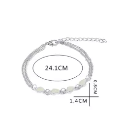 1 set Cadena tobillera de moda con adorno de corazón para mujeres para decoración diaria