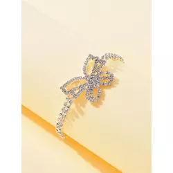 1 pieza Pulsera tobillera atractivo con diamante de imitación con diseño de mariposa para mujeres para fiesta