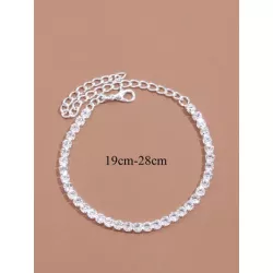 Pulsera tobillera con diseño de diamante de imitación