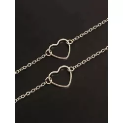 Pulsera tobillera de cadena con adorno de corazón