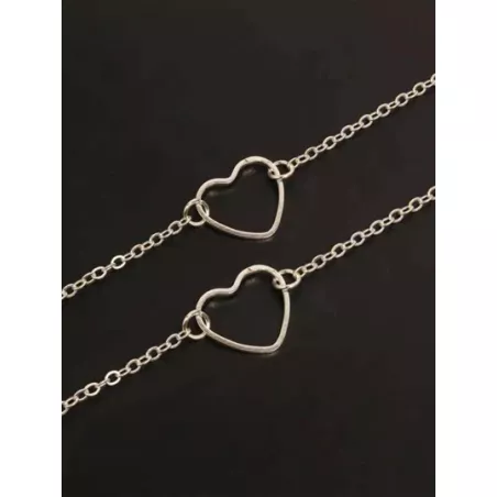 Pulsera tobillera de cadena con adorno de corazón