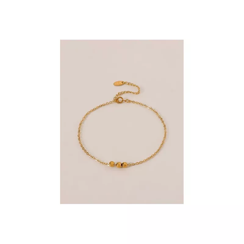 Pulsera tobillera de cadena con diseño de cuenta