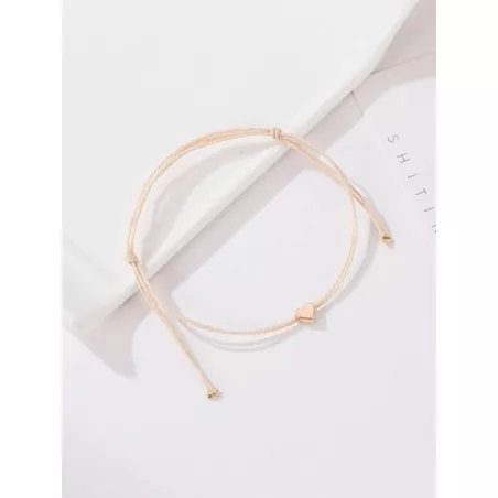 Pulsera tobillera con adorno de corazón