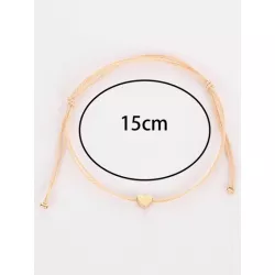 Pulsera tobillera con adorno de corazón