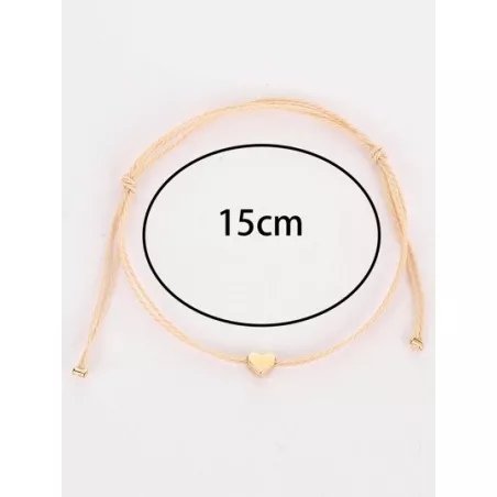 Pulsera tobillera con adorno de corazón