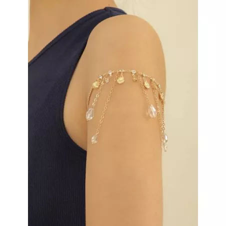 Cadena de brazo con diamante de imitación & con diseño de cuenta