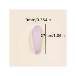 20 piezas Fabricación de joyas naranja acrílico transparente pétalo DIY suministros