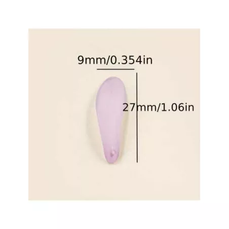 20 piezas Fabricación de joyas naranja acrílico transparente pétalo DIY suministros