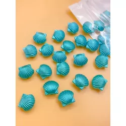 30 piezas ABS con perla artificial rosario con recto agujero , en forma de concha , para DIY Arete con Fabricación de joyas