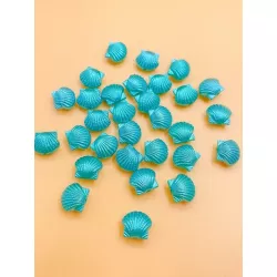 30 piezas ABS con perla artificial rosario con recto agujero , en forma de concha , para DIY Arete con Fabricación de joyas