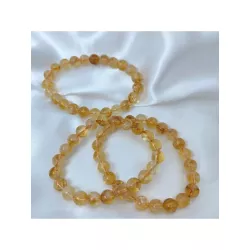 1 pieza Pulsera 8mm natural amarillo cristal