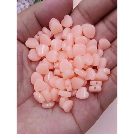 10 piezas/set Cuenta DIY en forma de corazón