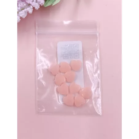 10 piezas/set Cuenta DIY en forma de corazón