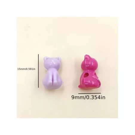 50 piezas unicolor acrílico en forma de gato rosario Bisutería DIY material para haciendo suelto Collar con Pulsera con Espaciad