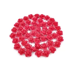 20 piezas Fabricación de joyas de moda DIY caramelo color rosario para cuentas sueltas rosa flor rosario