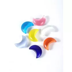 Accesorio de joya DIY creativo cristal natural con diseño de luna para mujeres para la fabricación de joyas de bricolaje