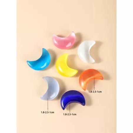 Accesorio de joya DIY creativo cristal natural con diseño de luna para mujeres para la fabricación de joyas de bricolaje