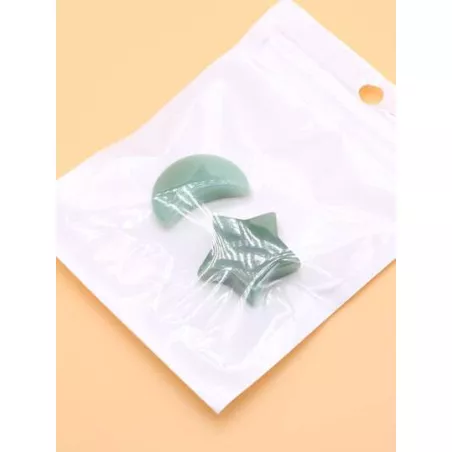 2 piezas/set Accesorio de joya DIY estrella y luna en forma de