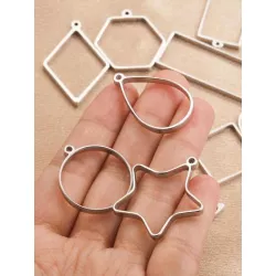 5 piezas/set Accesorio de joya DIY creativo de acero inoxidable con diseño geométrico para mujeres para la fabricación de joyas