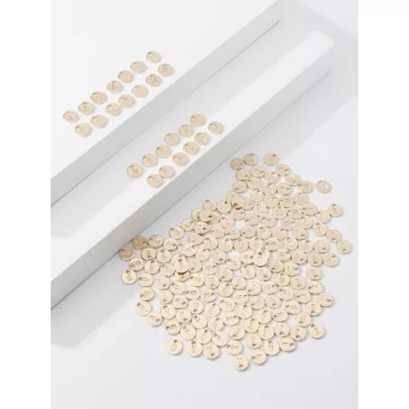 10 piezas/set Colgante DIY moda cobre de aleación doble faz con letra para la fabricación de joyas de bricolaje