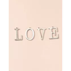 Mujer 1 pieza Colgante DIY de moda de acero inoxidable con letra para para la fabricación de joyas de bricolaje