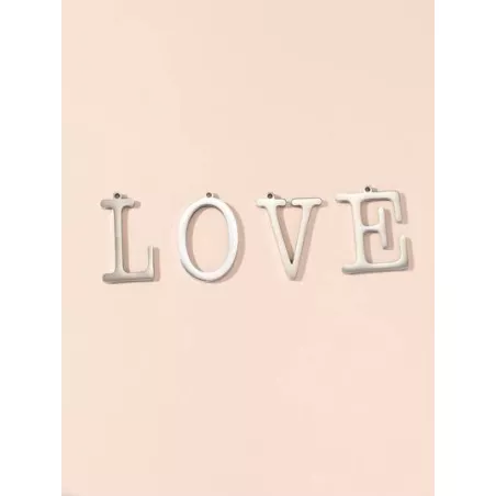 Mujer 1 pieza Colgante DIY de moda de acero inoxidable con letra para para la fabricación de joyas de bricolaje