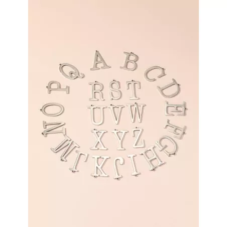 Mujer 1 pieza Colgante DIY de moda de acero inoxidable con letra para para la fabricación de joyas de bricolaje