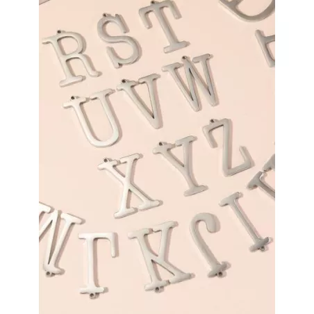 Mujer 1 pieza Colgante DIY de moda de acero inoxidable con letra para para la fabricación de joyas de bricolaje