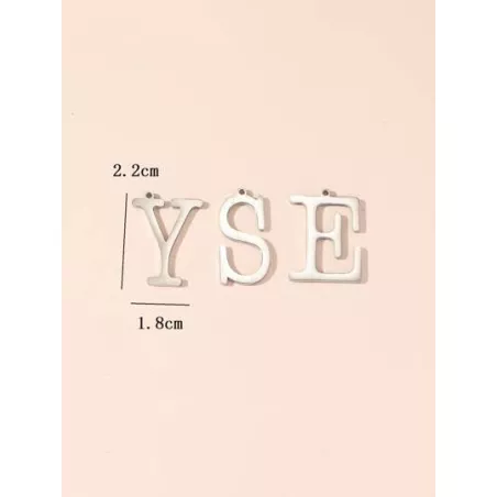 Mujer 1 pieza Colgante DIY de moda de acero inoxidable con letra para para la fabricación de joyas de bricolaje