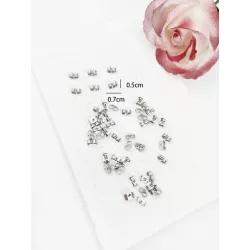 50 piezas simple con versátil de metal Arete Tapones Set , Arete trasero