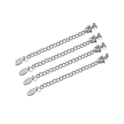 10 piezas/set/lote Colgante de acero inoxidable con cierre de langosta, cadena extensora, fabricación de joyería DIY, pulsera y