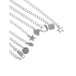 10 piezas/set/lote Colgante de acero inoxidable con cierre de langosta, cadena extensora, fabricación de joyería DIY, pulsera y