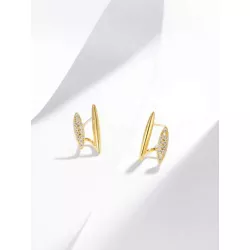 Pendientes de tachuela zirconia cúbica plata