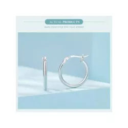 2023 nuevo 1 par individualidad S925 plata blanco simple circular elemento clásico moda Arete para mujeres elegante diseño Bisut