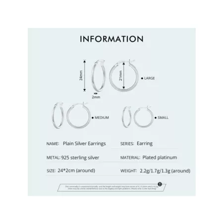 2023 nuevo 1 par individualidad S925 plata blanco simple circular elemento clásico moda Arete para mujeres elegante diseño Bisut